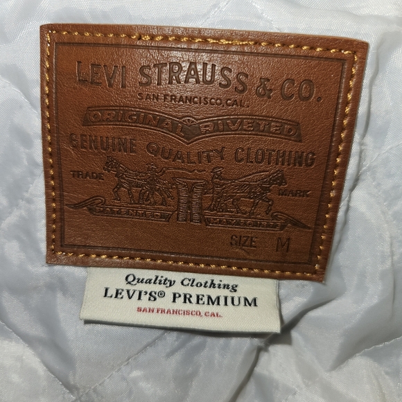 Levis Premium Retro Sherpa Trucker Jacket  Long Zip Bell Sleeves szM E.U.C. - Picture 3 of 12